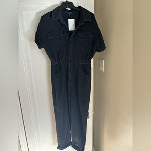 Black Denim Jumpsuit